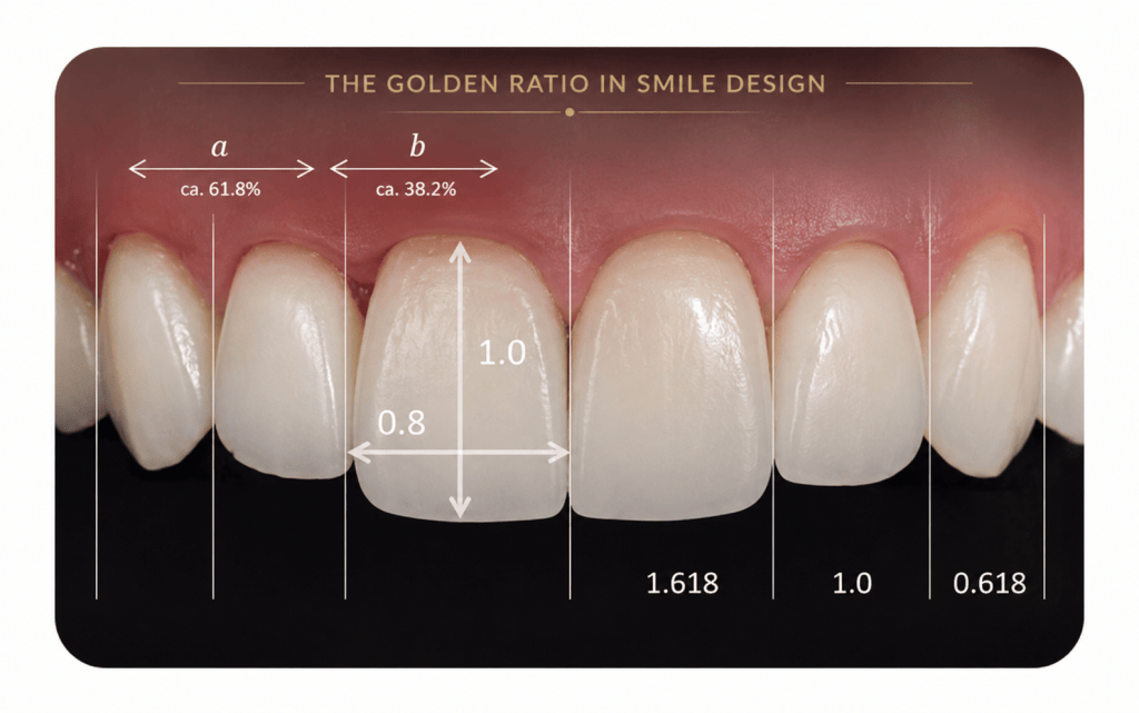 Smile design based on tooth proportions