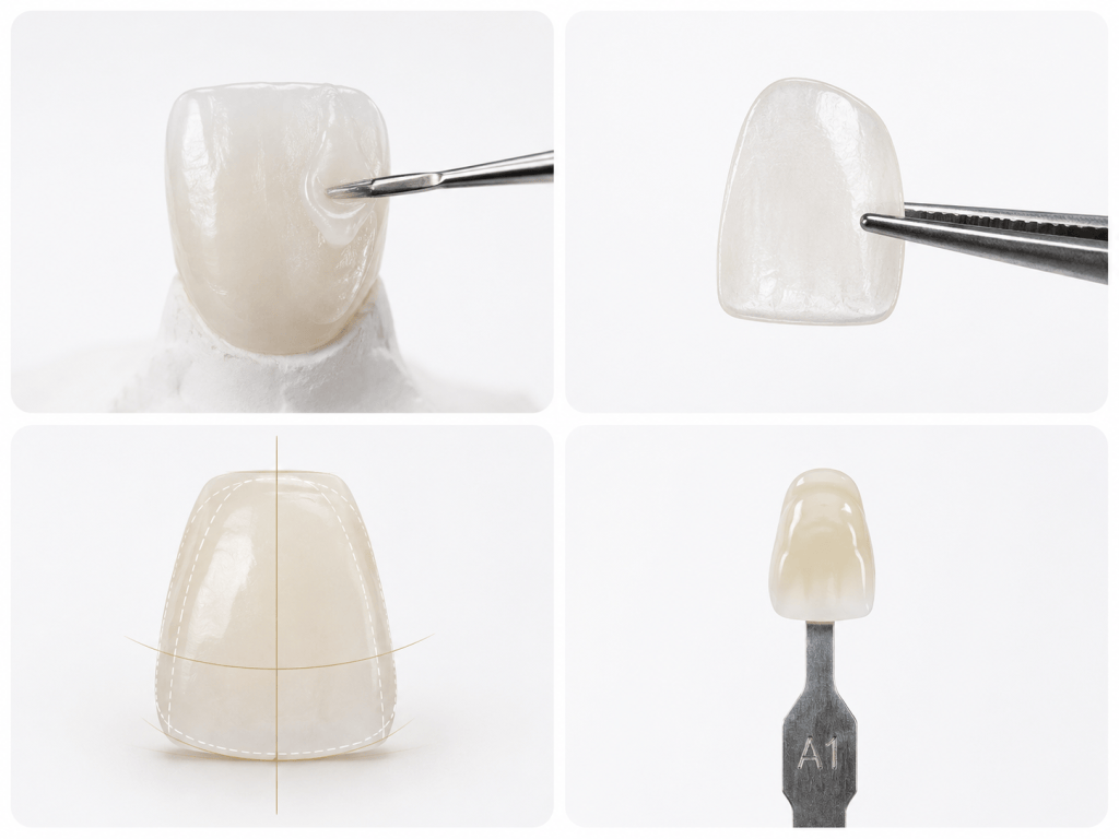 Natural-looking ceramic veneers